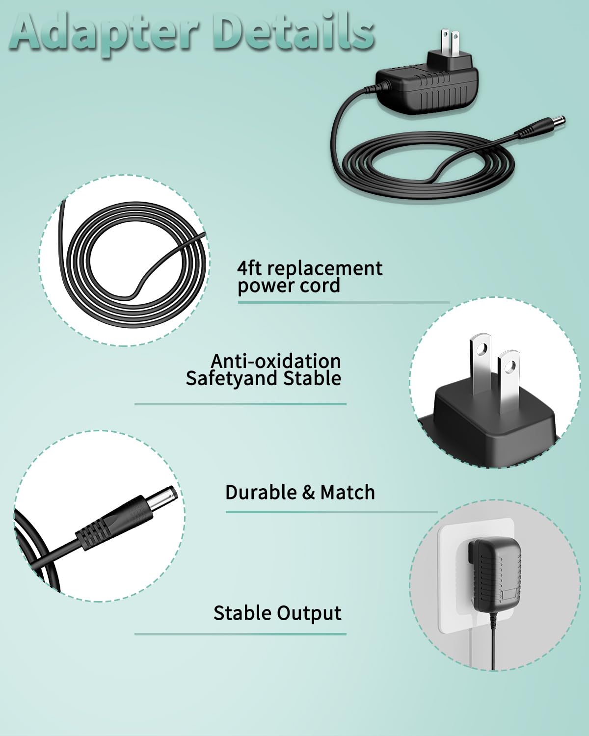 Amazon.com: RXQMXG US 18V Power Adapter Compatible with Jim Dunlop