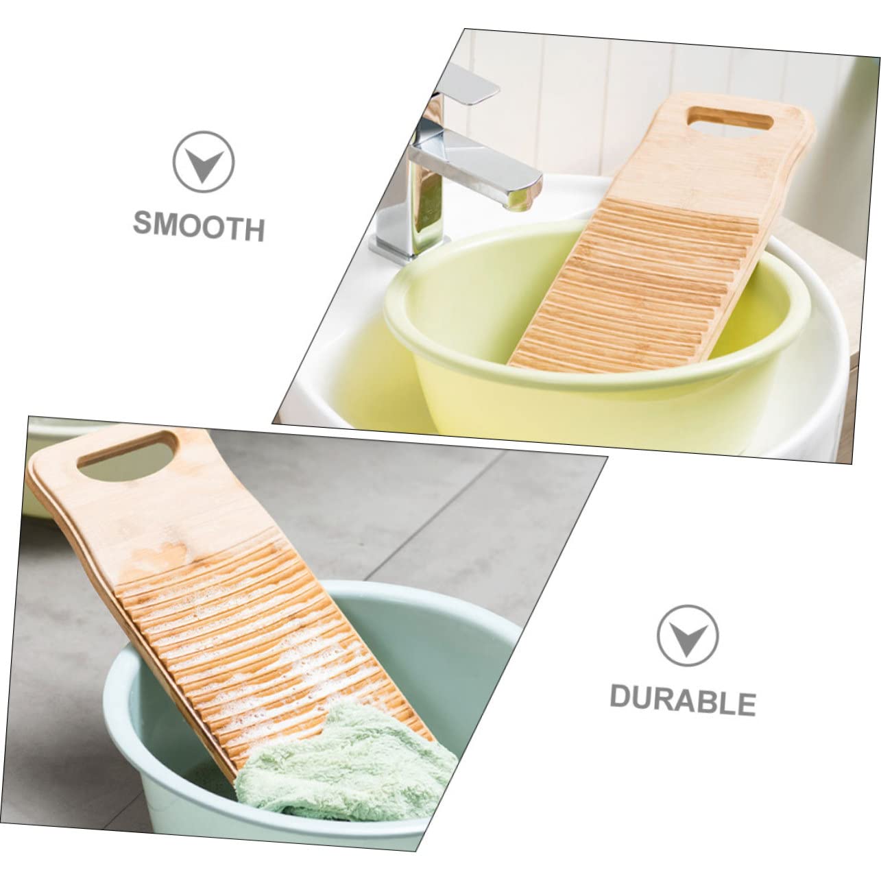 Amazon.com: Sosoport 2pcs Mini Washboard for Hand Washing Bamboo