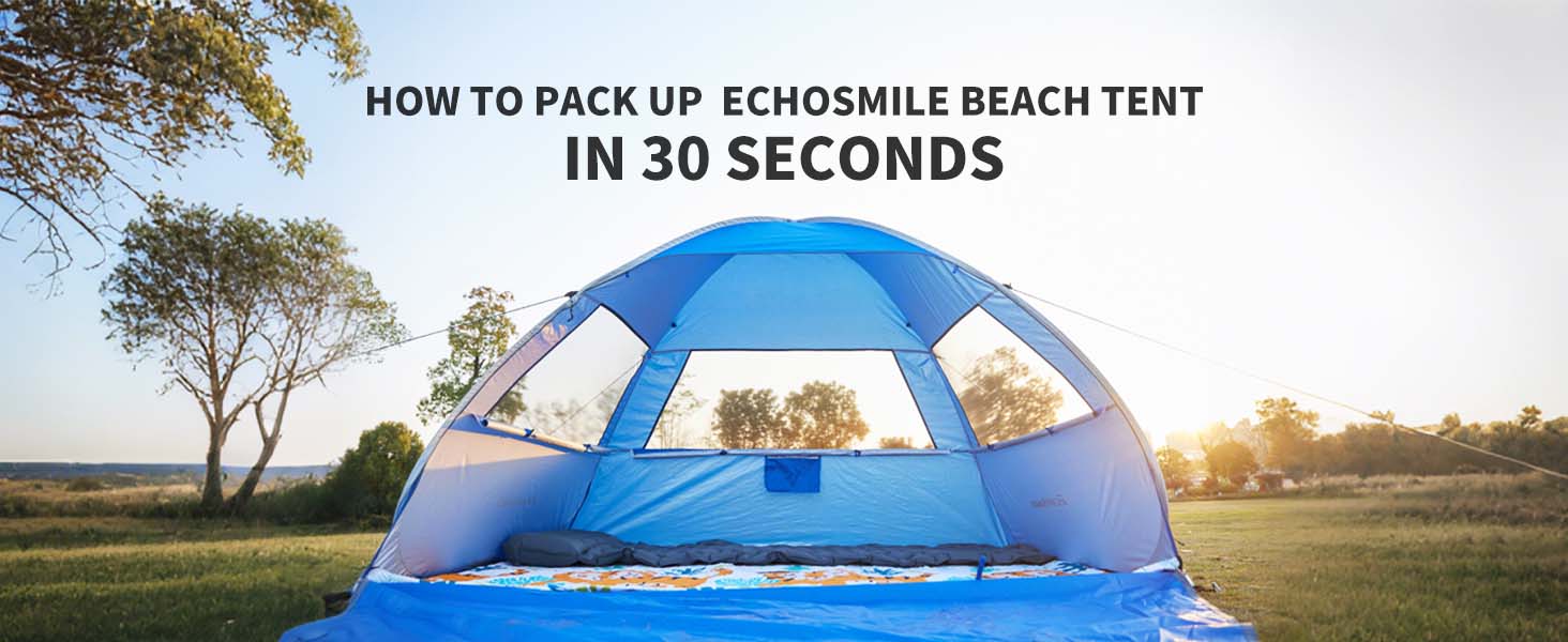 Amazon.com: Pop Up Beach Tent for 4 Person with UPF 50+ Protection