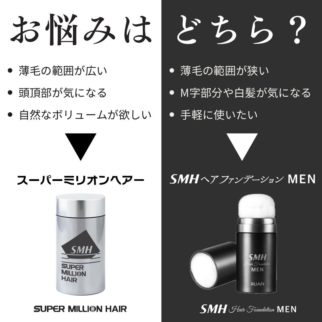 Amazon.co.jp: SMHメンズヘアファンデーション 20g No.2 ダーク