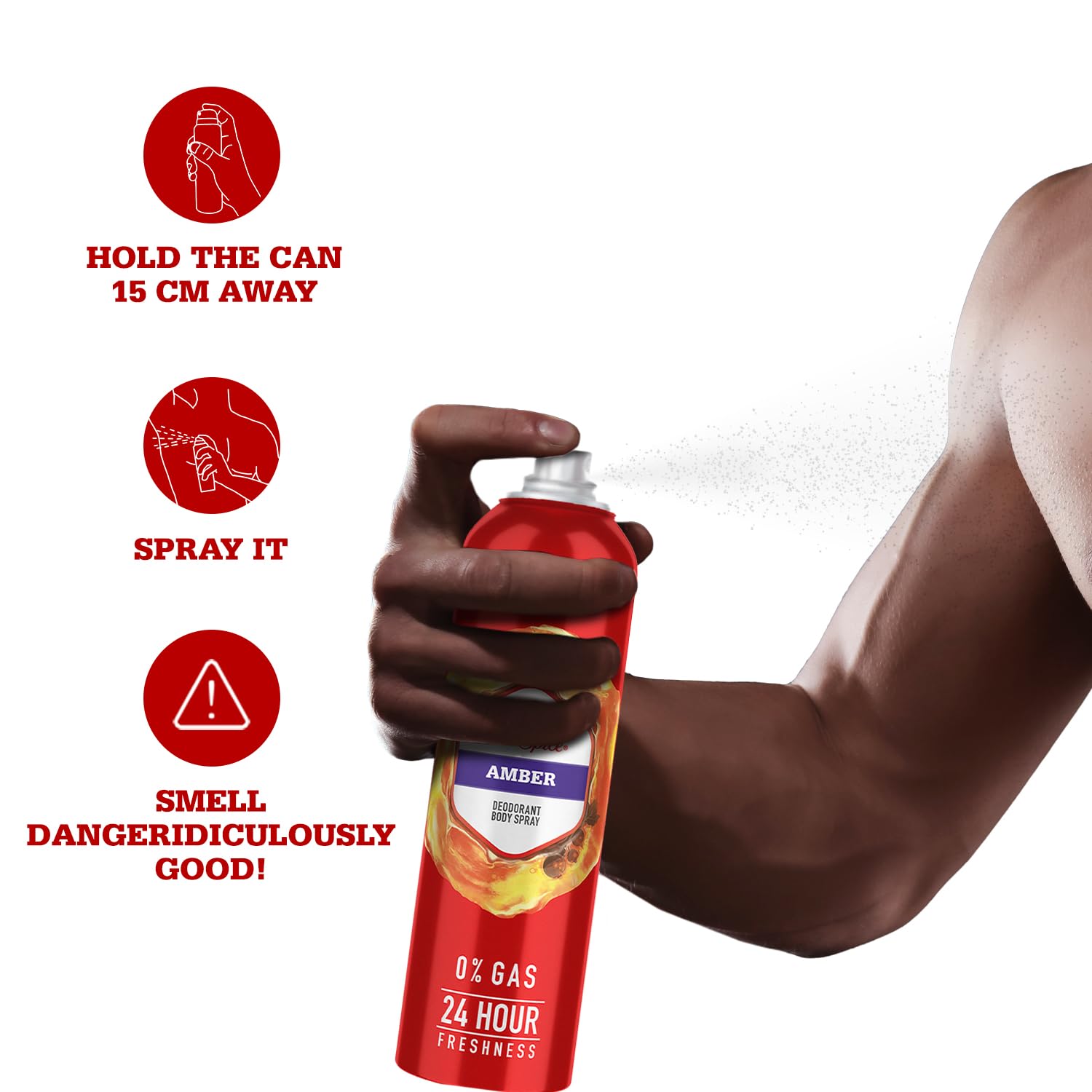 Amazon | Old Spice Amber 0% Gas Deodorant Body Spray - For Men