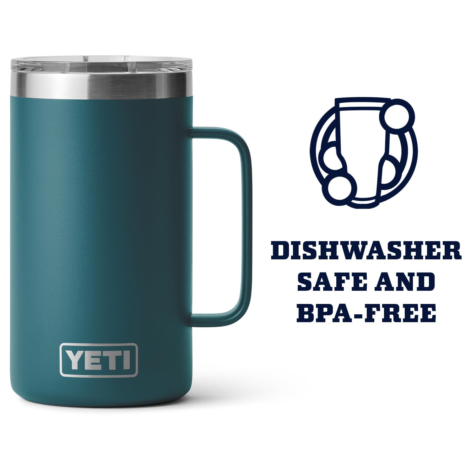 Amazon.com: YETI Rambler 24 oz Mug, Vacuum Insulated, Stainless