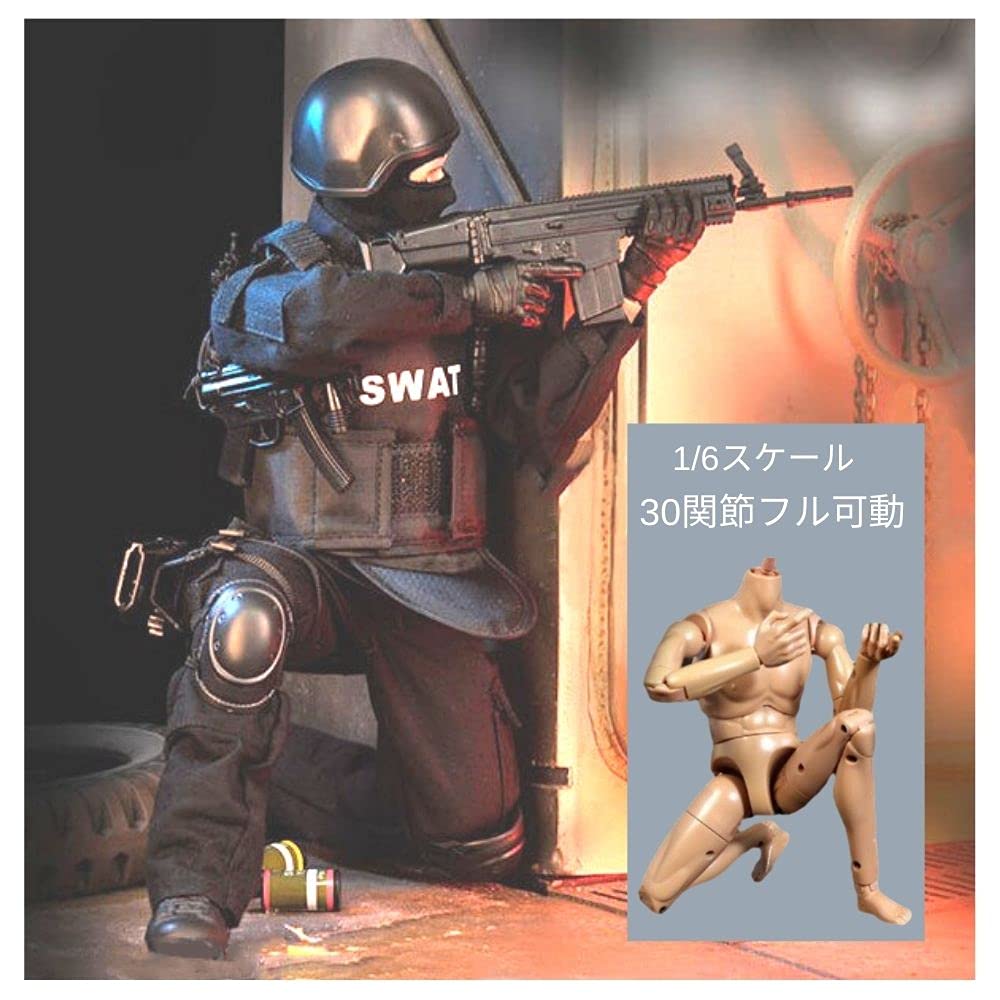 Amazon.co.jp: RICHAIR 1:6スケール 可動関節30か所 特殊部隊SWAT 完全