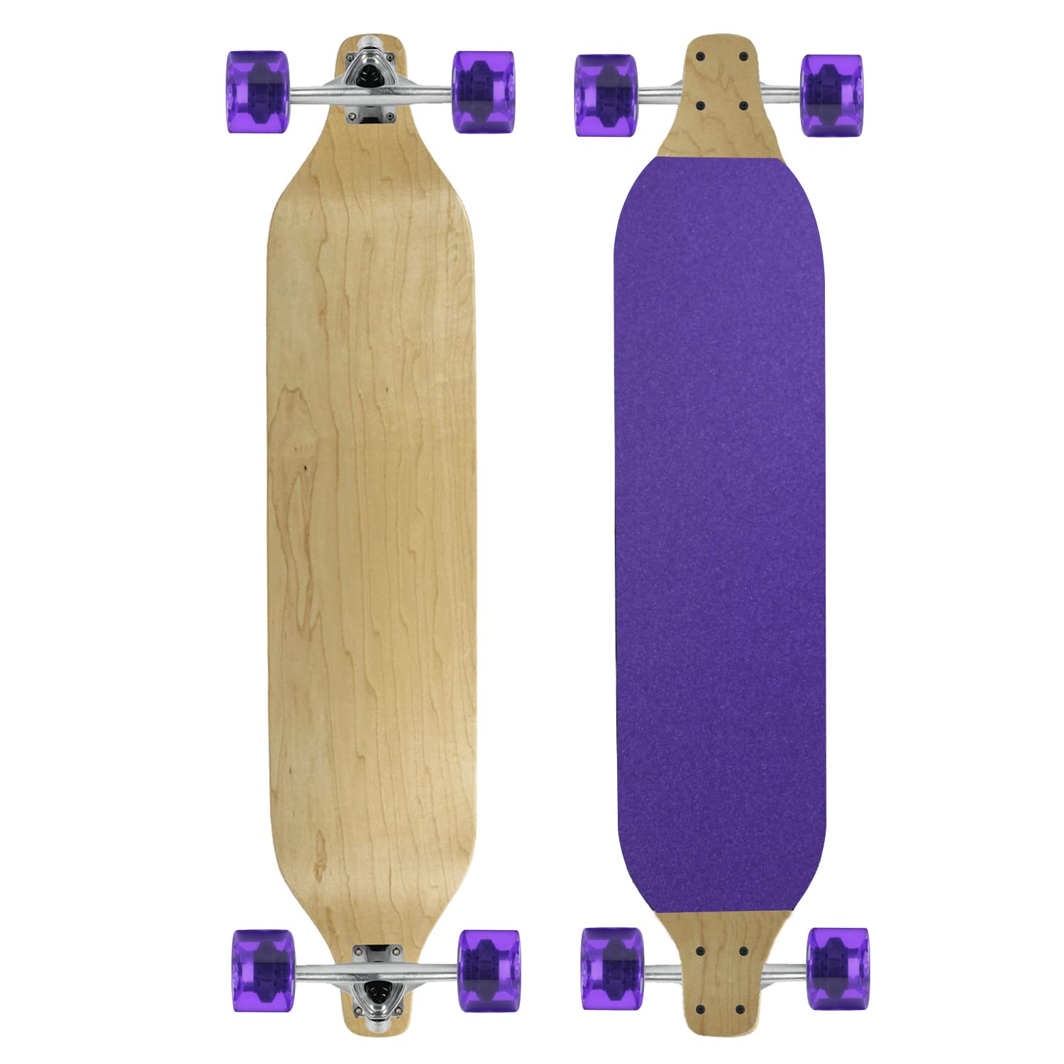 Amazon.com : Maple Drop Down Longboard Purple with 76mm 80A Wheels