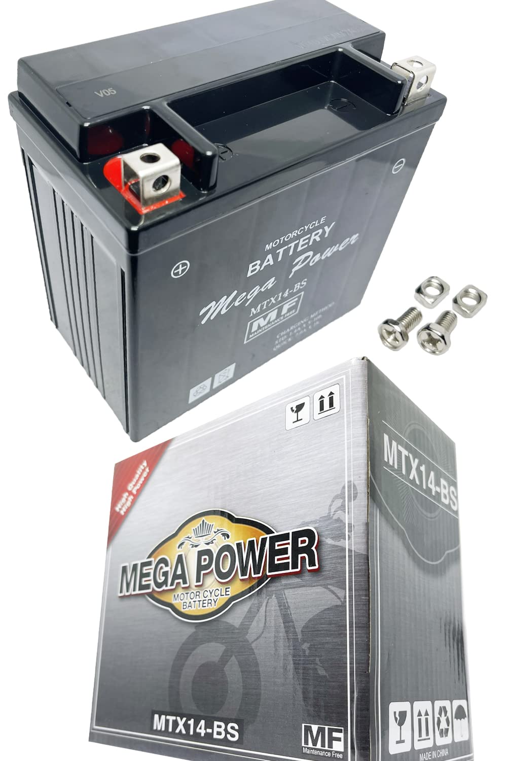 Amazon | メガパワー バイクバッテリー ZX-12R 型式 ZXT20A MTX14-BS