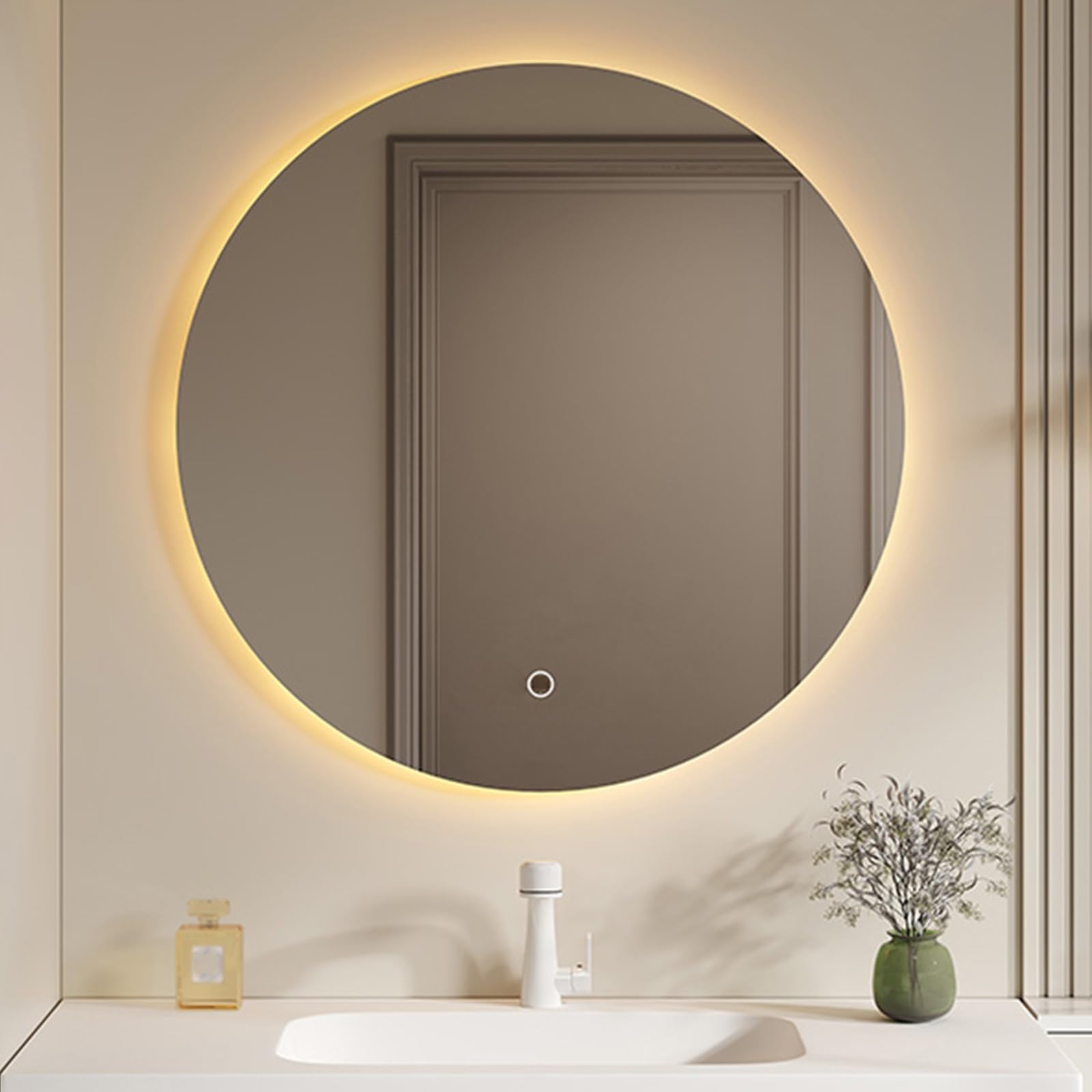 Amazon.co.jp: 壁掛けミラー led 女優ミラー 壁掛け 洗面台鏡 led