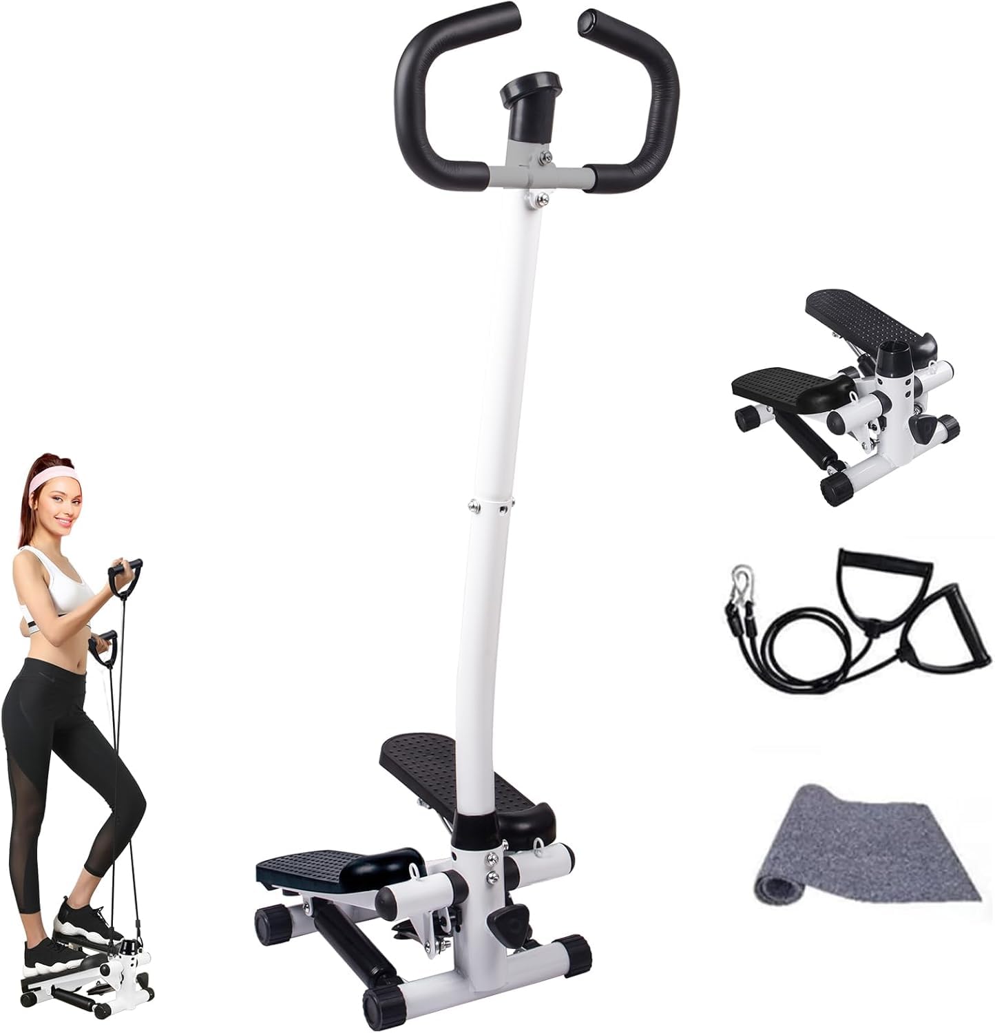 Amazon | 健康 ステッパー ハンドル付 足踏み健康器具 足踏み