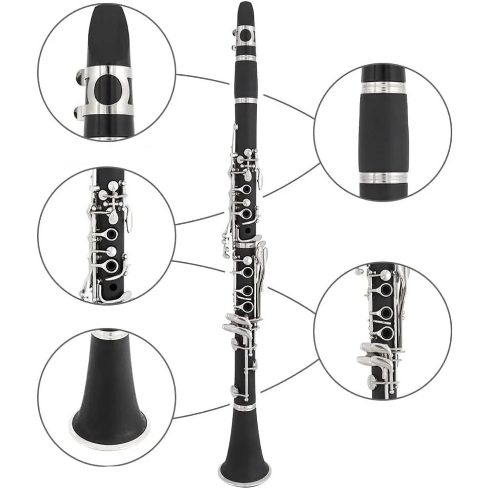 Amazon | クラリネット楽器 Bbクラリネット ベル直径83mm 長さ677mm