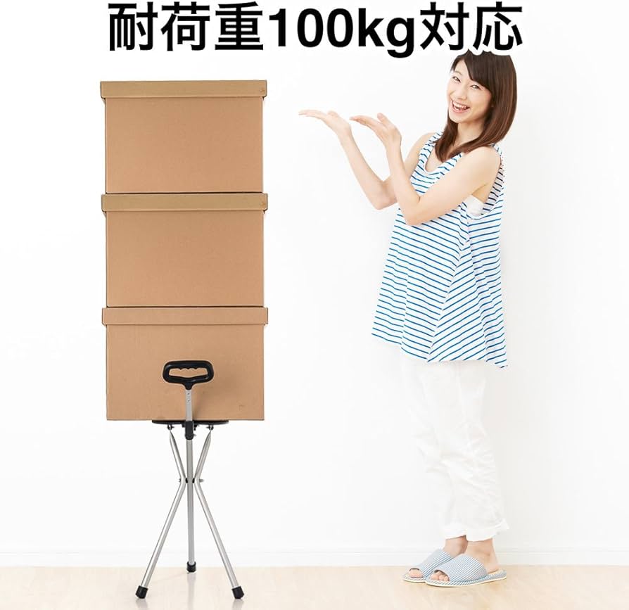 Amazon.co.jp: イーサプライ ステッキチェア 折りたたみ 軽量 870g