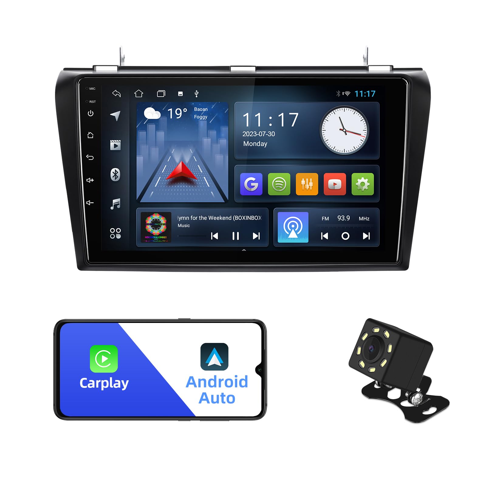 Amazon.com: Android 10 Double Din Car Stereo for Mazda 3 2004-2009