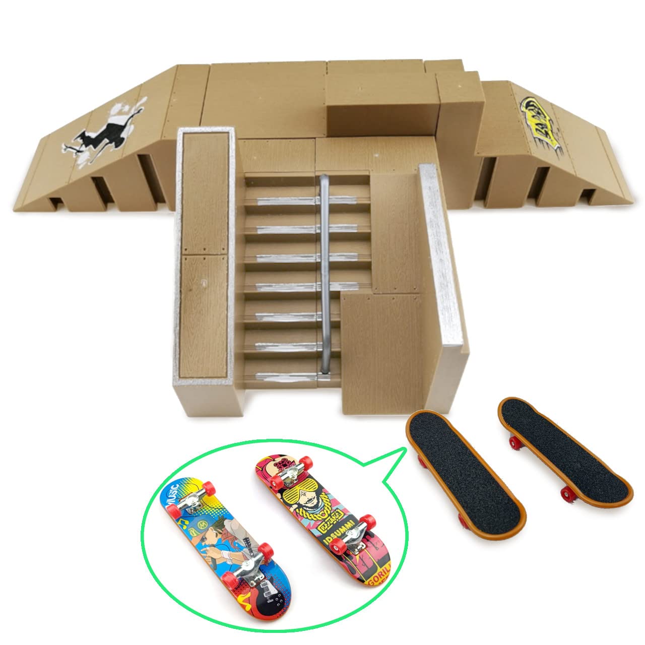 Amazon | VICHE CATT 指スケ 指スケボー パーク デッキ スロープ