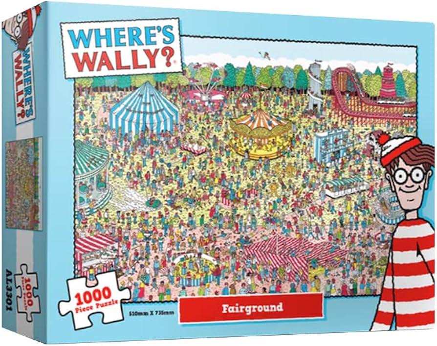 Amazon.com: Where's Wally Puzzle Fairground Jigsaw-1000 : Toys & Games