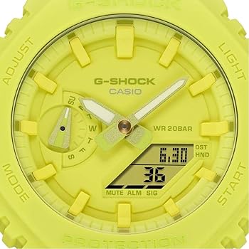Amazon | Casio GA-2100-9A9ER メンズ G-Shock 腕時計, イエロー