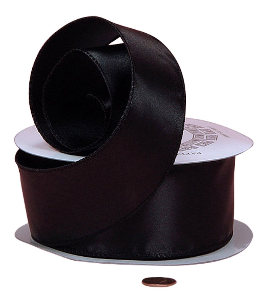 Amazon.com: Black Satin Wired Ribbon 1 1/2