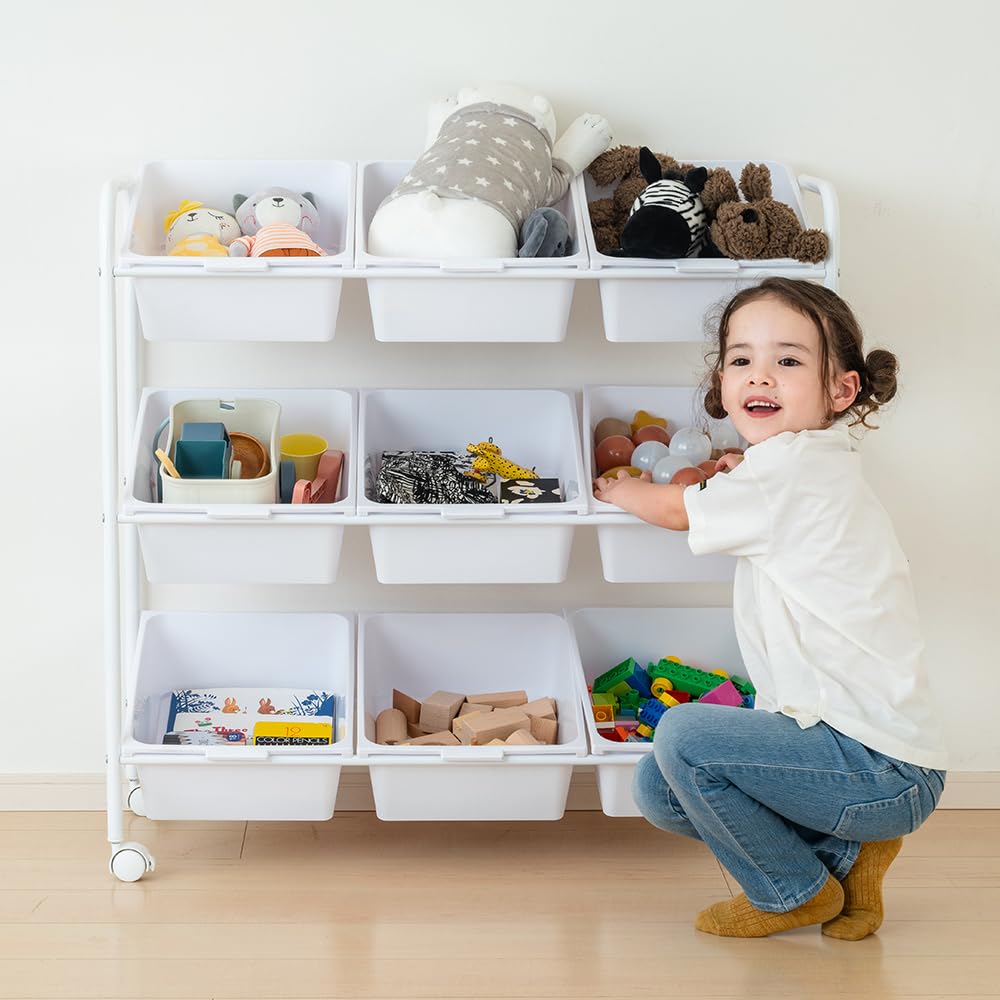 コロコロ引っ張ってお片づけ☆おもちゃ箱 ☆送料込☆ コロコロおもちゃ