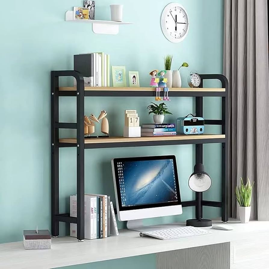 Amazon.co.jp: デスク上収納ラック 幅105cm オープンシェルフ ラック