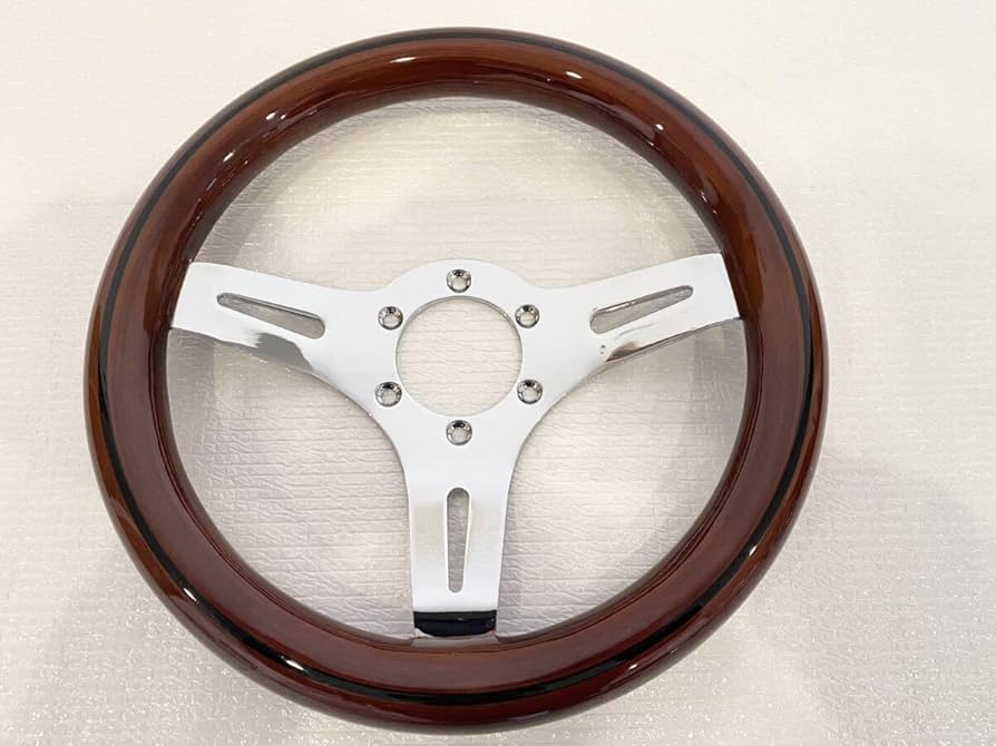 バニング街道レーサー等ウッドステアリングハン ドルラメ塗装 バニング