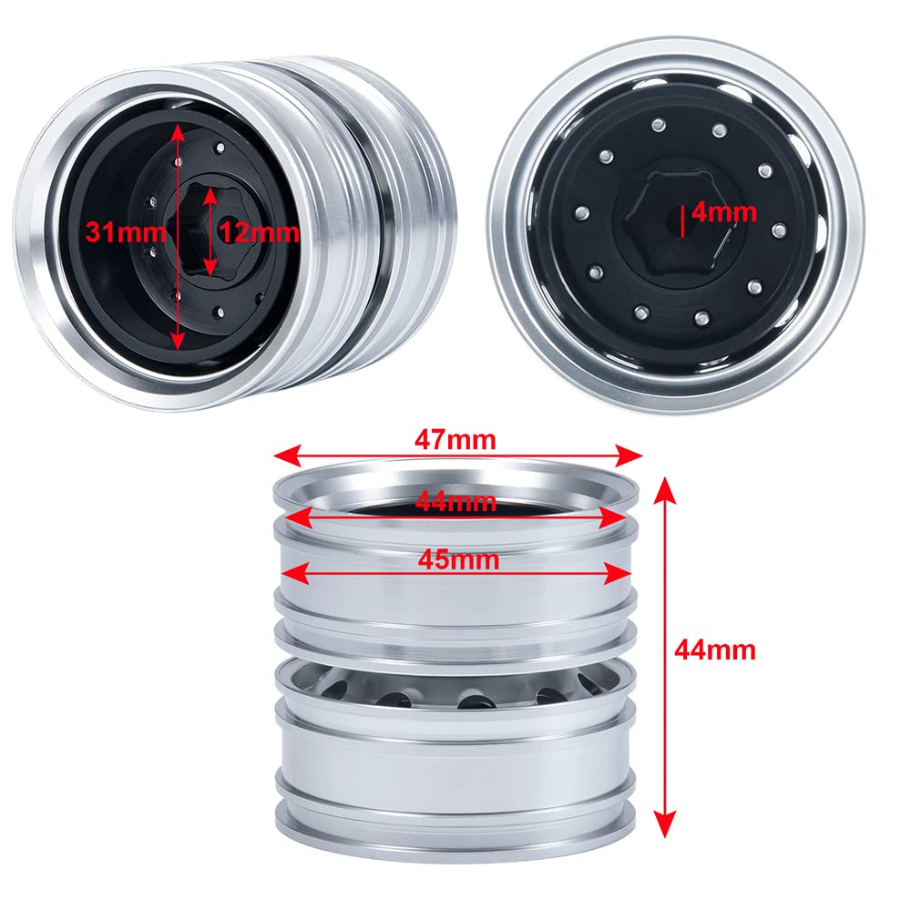 Amazon | 1/14トレーラー RCロッククローラーホイールリム