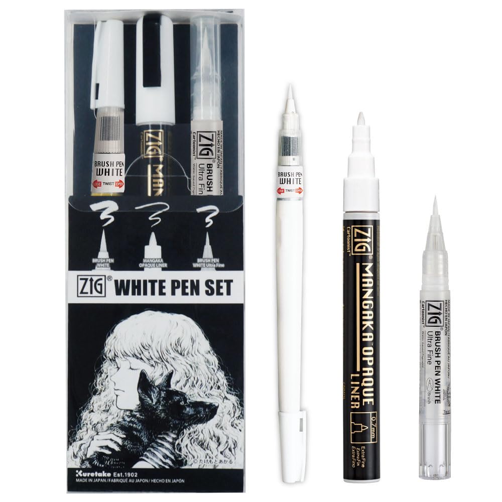 Amazon.com: Kuretake Zig Inktober pen set, for Illustration, Manga