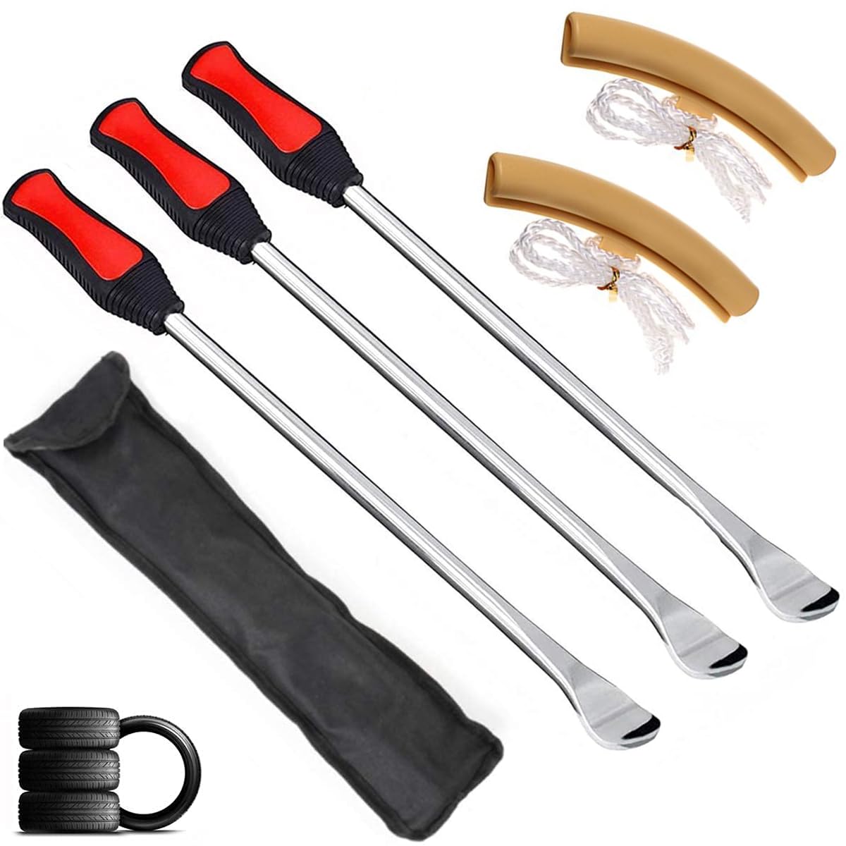 Amazon.co.jp: タイヤレバー 全長37.5CM レバー3本 タイヤレバー 3本