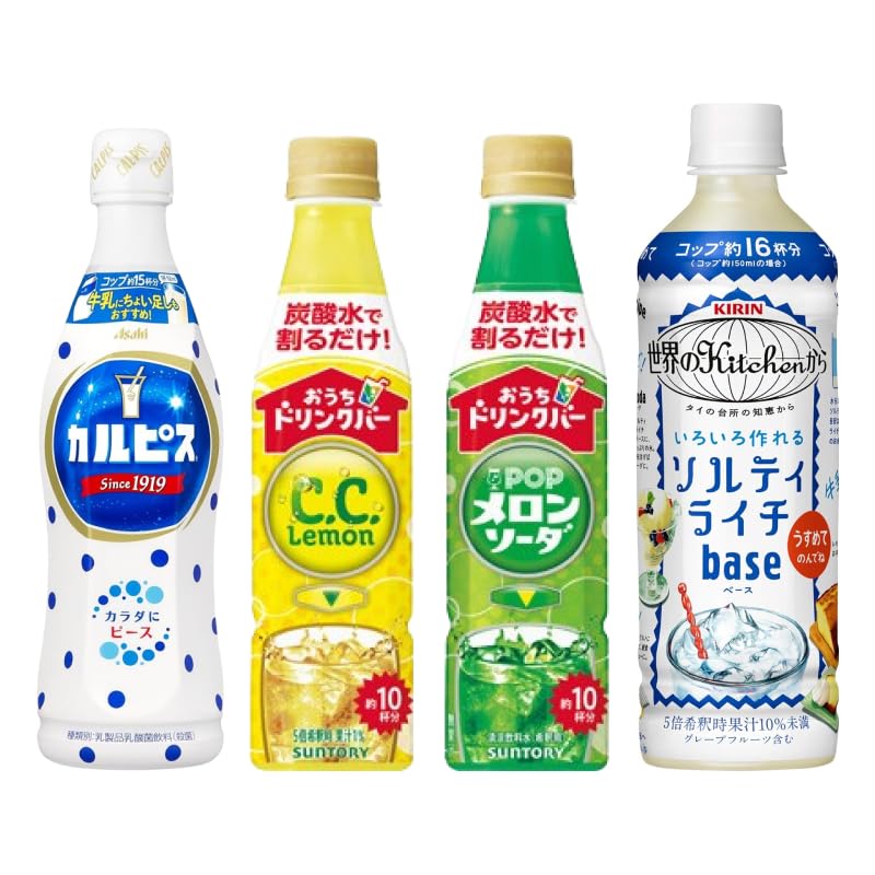 Amazon.co.jp: [4本] ドリンク原液バラエティセット CCレモン:340ml