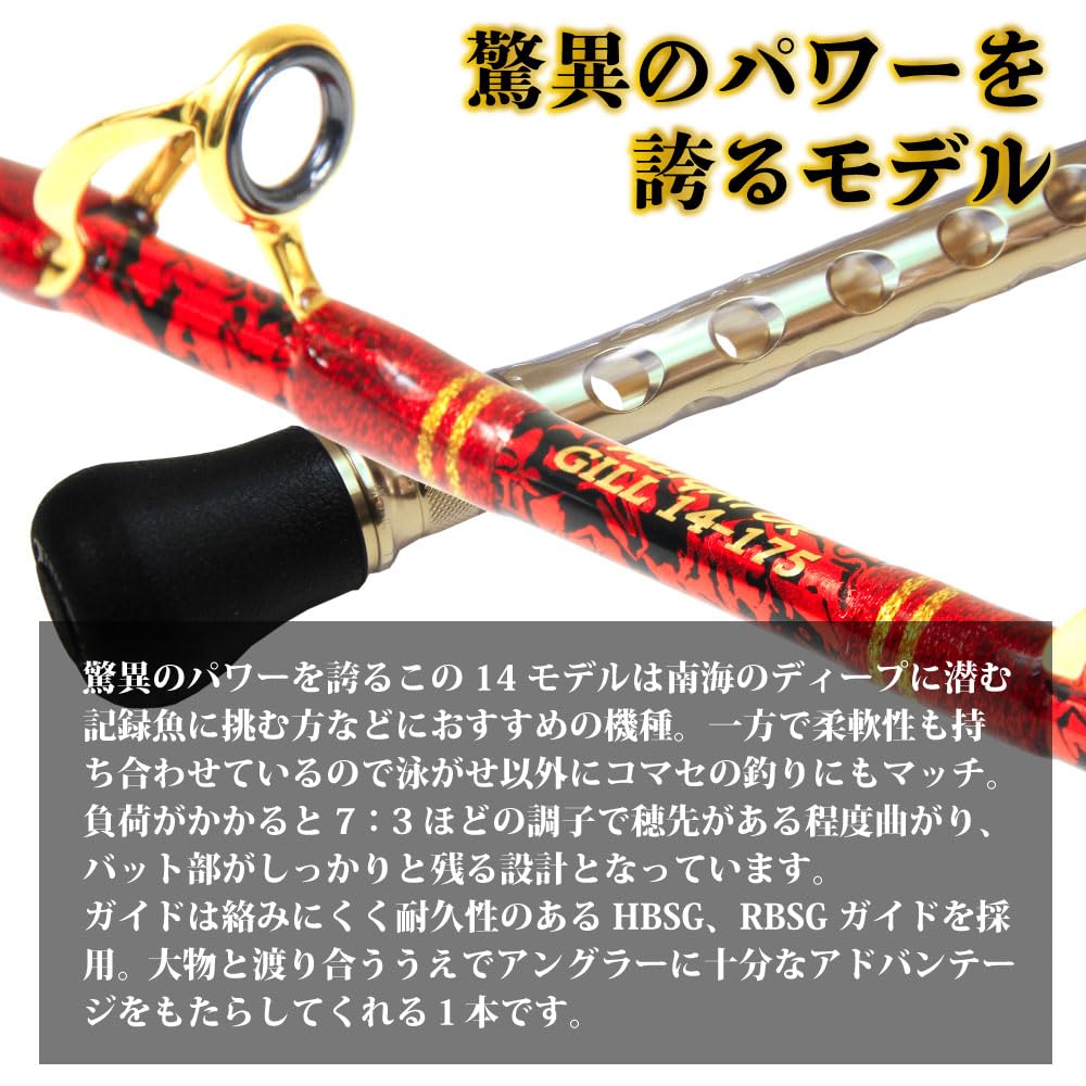 Amazon | ALLIGATOR(アリゲーター) スタンディングギル 14-175 黒/赤