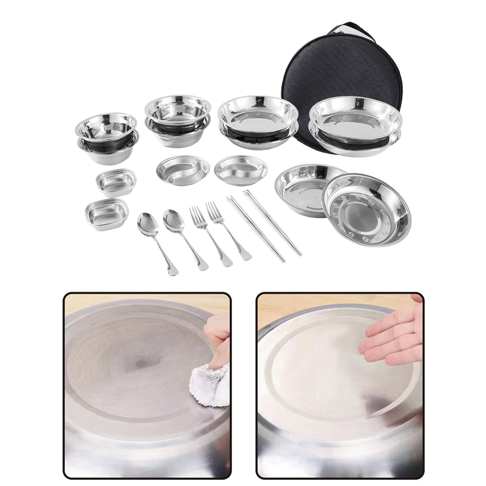 peak ステンレス食器セット 4枚✖️2 計8枚 新品未使用 peak ステンレス