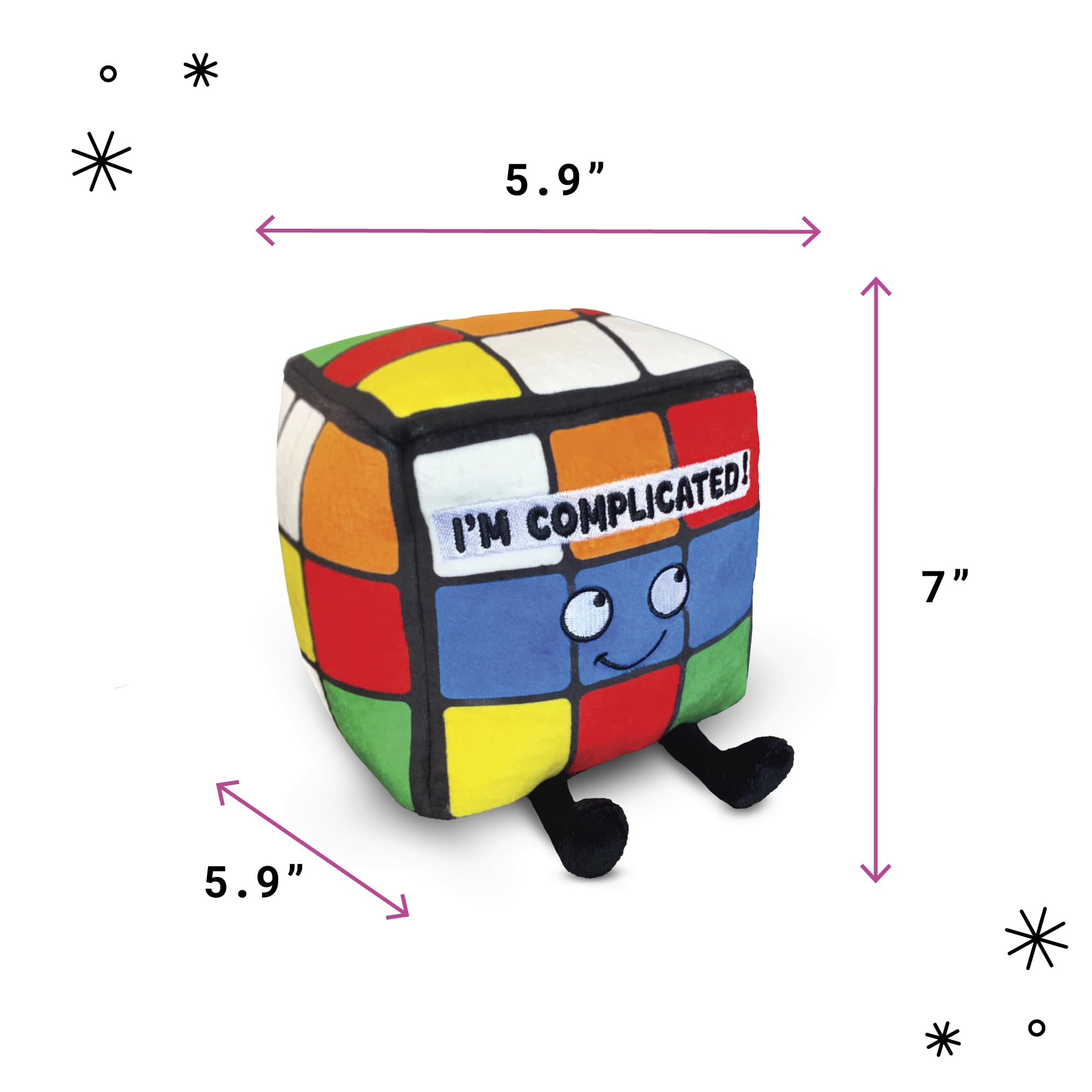 Amazon.com: Punchkins Cube Plushie - I'm Complicated Funny Cube