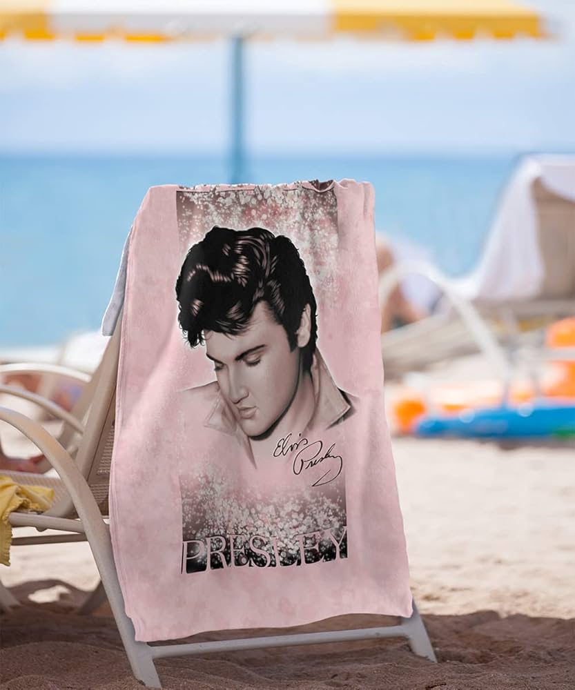 Amazon.co.jp: Elvis Presley Soft Lights 公式ライセンスビーチタオル
