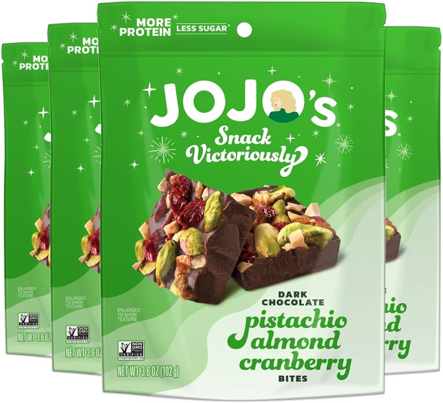 Amazon.com : JOJO's Dark Chocolate Pistachio Almond Cranberry
