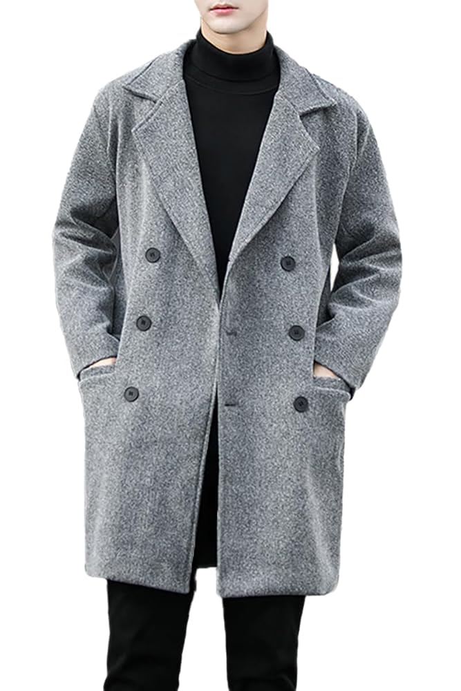 MISTER GENTLEMAN グレー ダブルブレストコート M ダブルブレスト