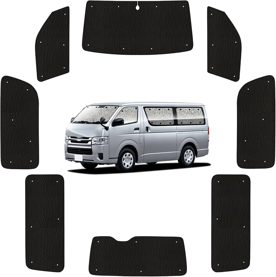 Amazon | 趣味職人 サンシェード シームレス ライト 車 ハイエース 200