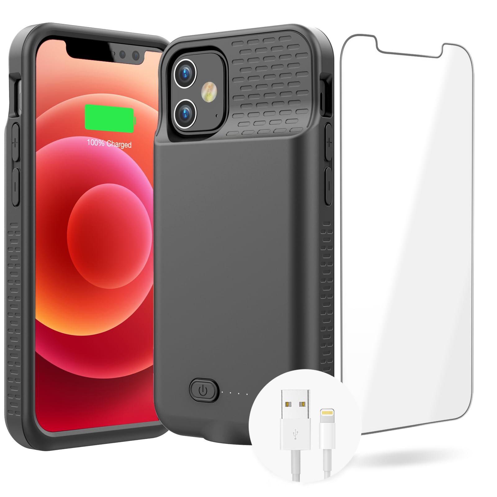 Amazon.com: GIN FOXI Battery Case for iPhone 12/12Pro, Real