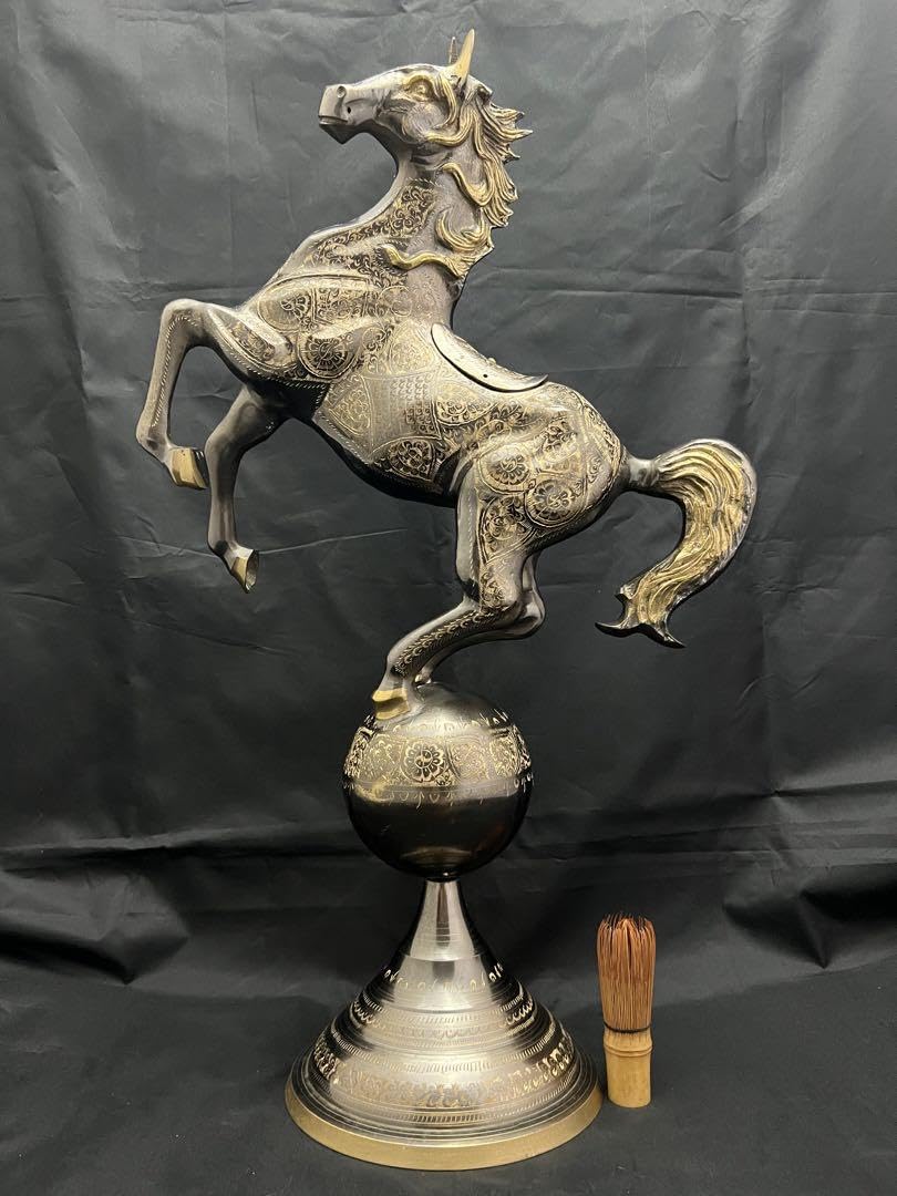 Amazon.co.jp: 大型 跳ね馬 馬 ラグジュアリー 銅製 彫刻 置物 開運