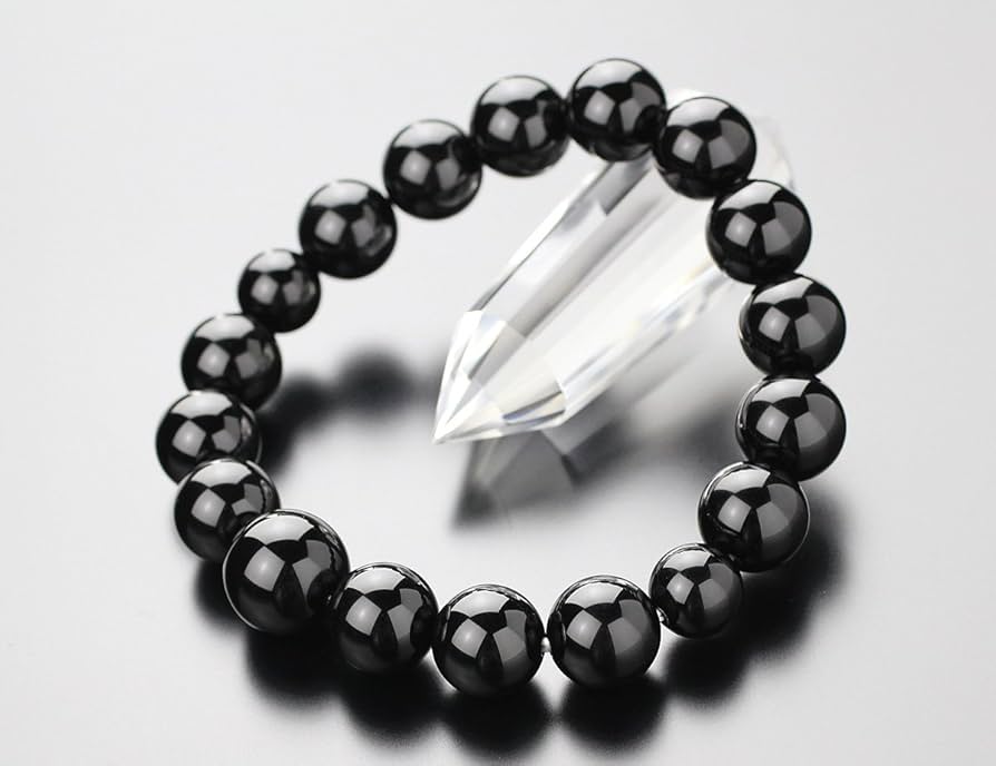 Amazon.co.jp: 念珠ドットコム 数珠ブレスレット 約12ミリ 黒オニキス