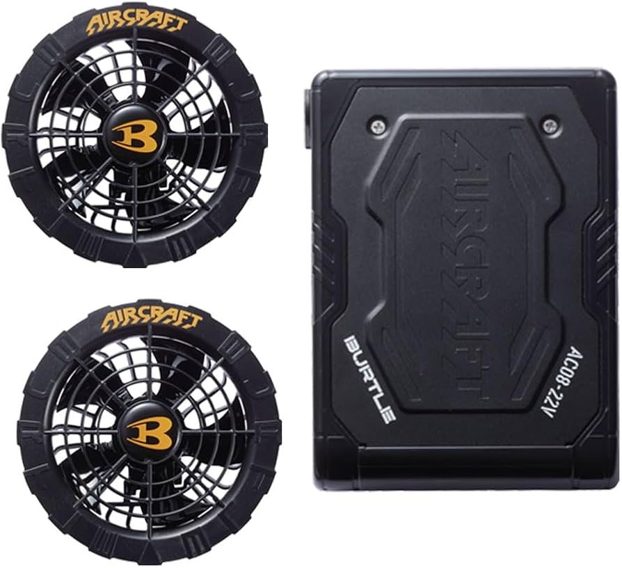 Amazon.co.jp: [バートル] 黒ファン+22Vバッテリーセット AC08+AC08-1