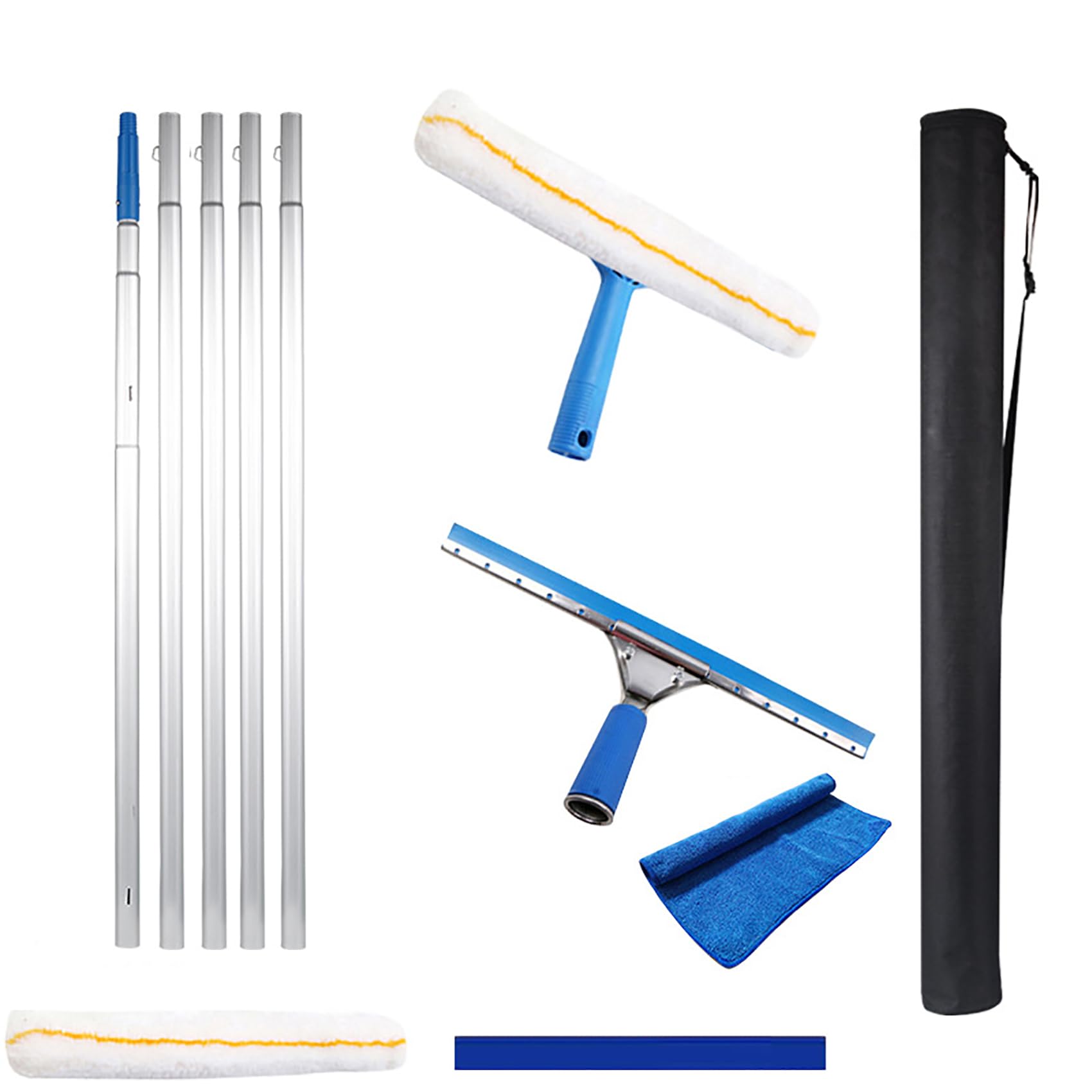 Amazon｜水切りワイパー 窓用スクイージー 延長ポール付き 5m 窓