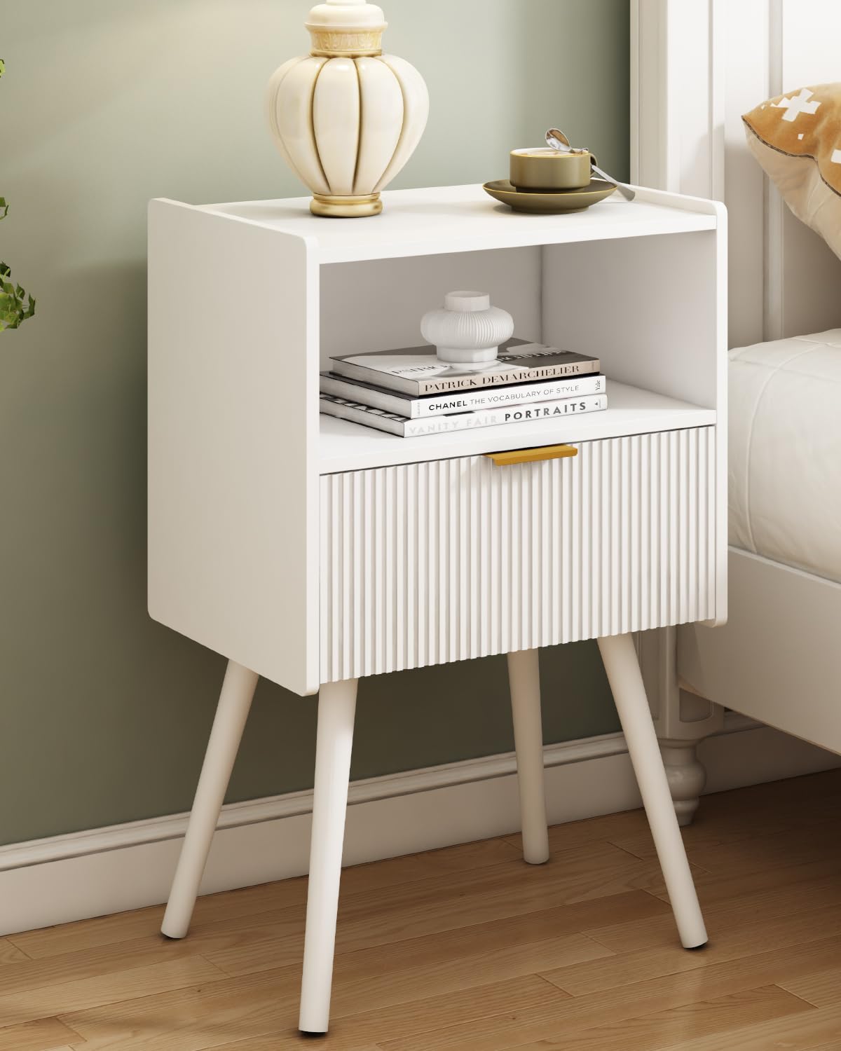 Amazon.com: JOONEE White Nightstand,Modern Bedside Table with