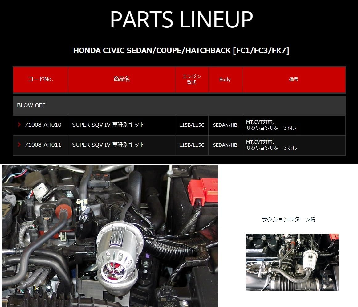 Amazon | HKS ブローオフバルブ系パーツ スーパーSQV4 (サクション