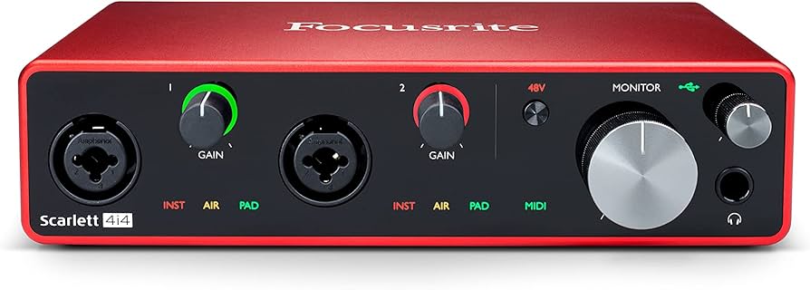 Amazon.com: Focusrite Scarlett 4i4 4x4 USB Audio Interface Full