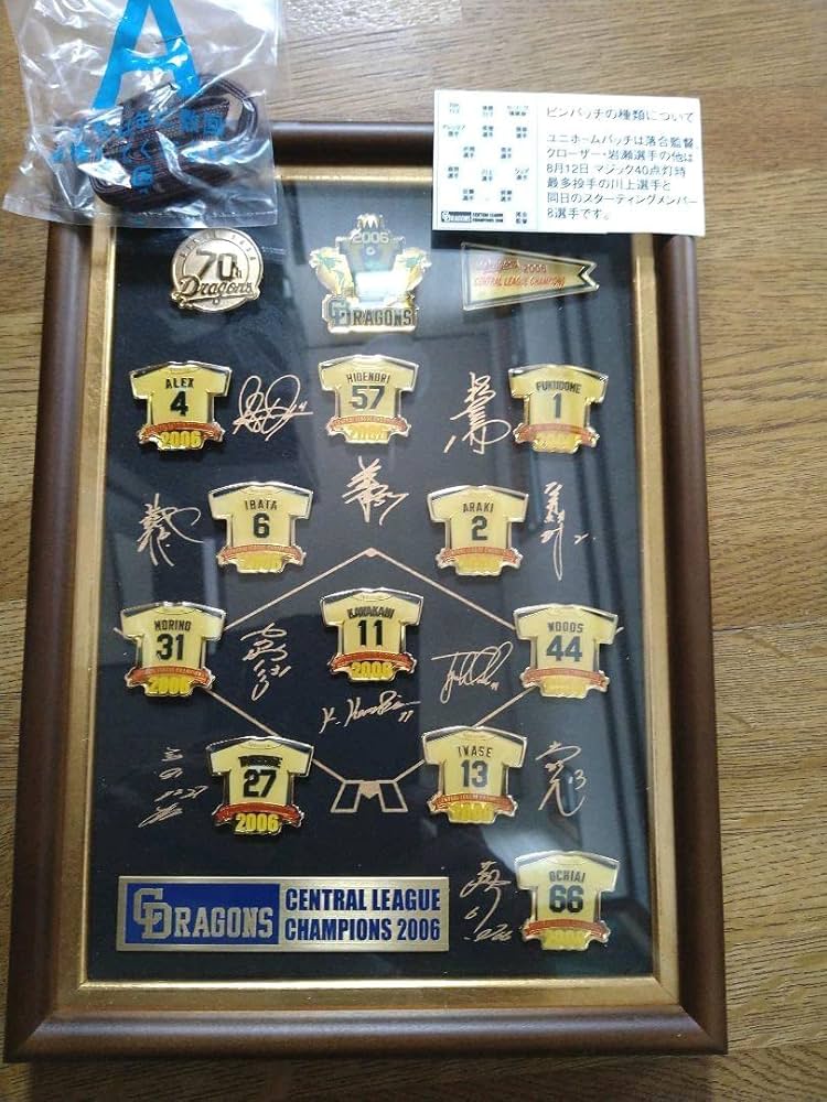 Amazon.co.jp: 中日ドラゴンズ 2006 優勝 プレミア厶ピンズセット