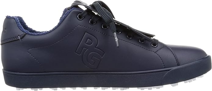 新品】パーリーゲイツ キルトタンローカット 23.5 紺 ゴルフシューズ