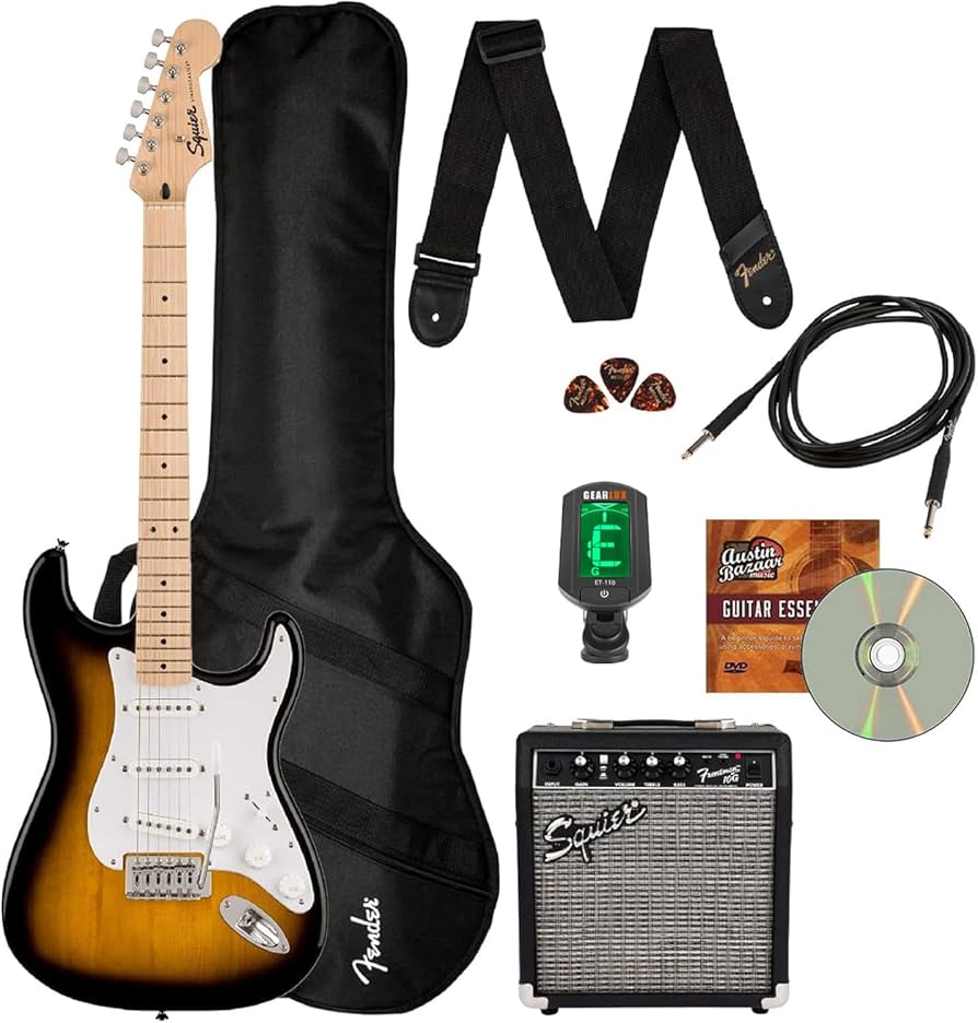 Amazon.com: Fender Squier Sonic Strat Pack - 2-Color Sunburst