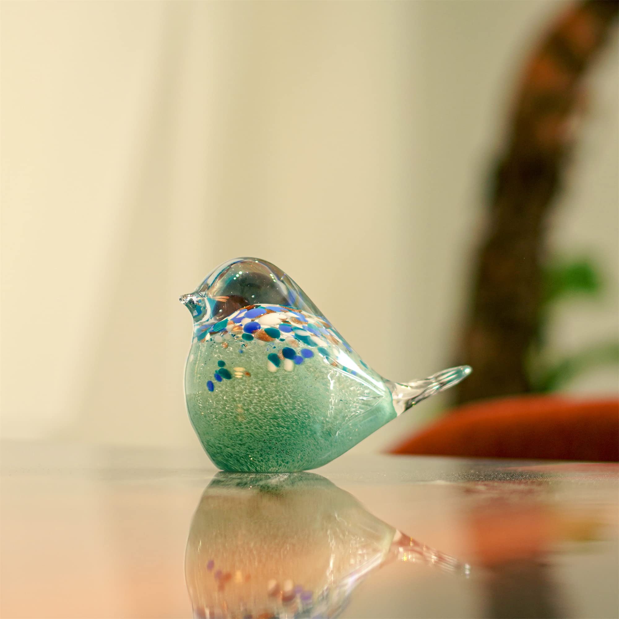 Amazon.co.jp: QFkris 17.8 cm 大きい ハンドメイド ガラス 鳥 置物