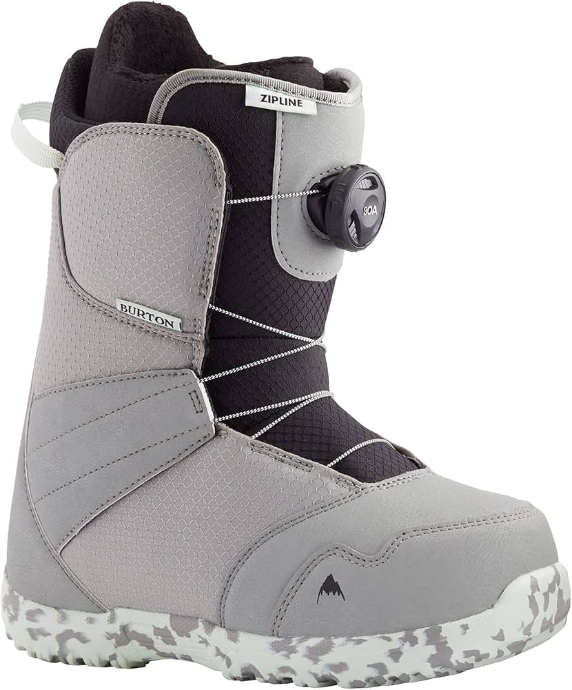 Amazon.com : Burton Zipline BOA Kids Snowboard Boots Sz 5 Gray/Neo