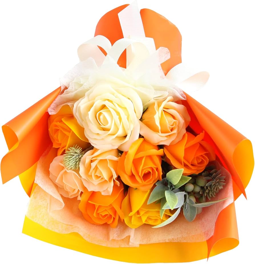 Amazon.co.jp: 花由 ソープフラワー 花束 キュートシャボンブーケ