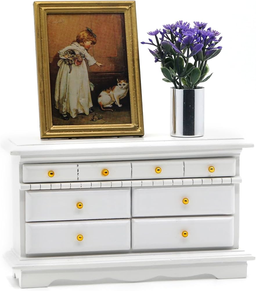 Amazon.com: Minamzee 3Pcs 1:12 Dollhouse Side Cabinet Furniture