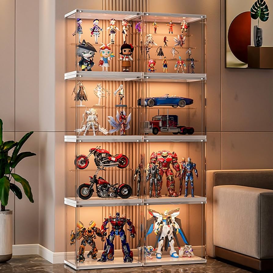 Amazon.co.jp: lalairodori フィギュア ケース M 棚 アクリル 4個