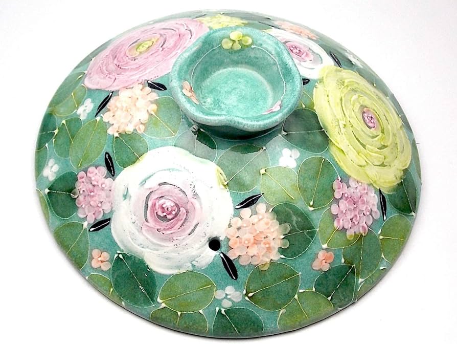 Amazon | 工房ゆずりは 緑彩ローズ IH対応6号土鍋（1人～2人