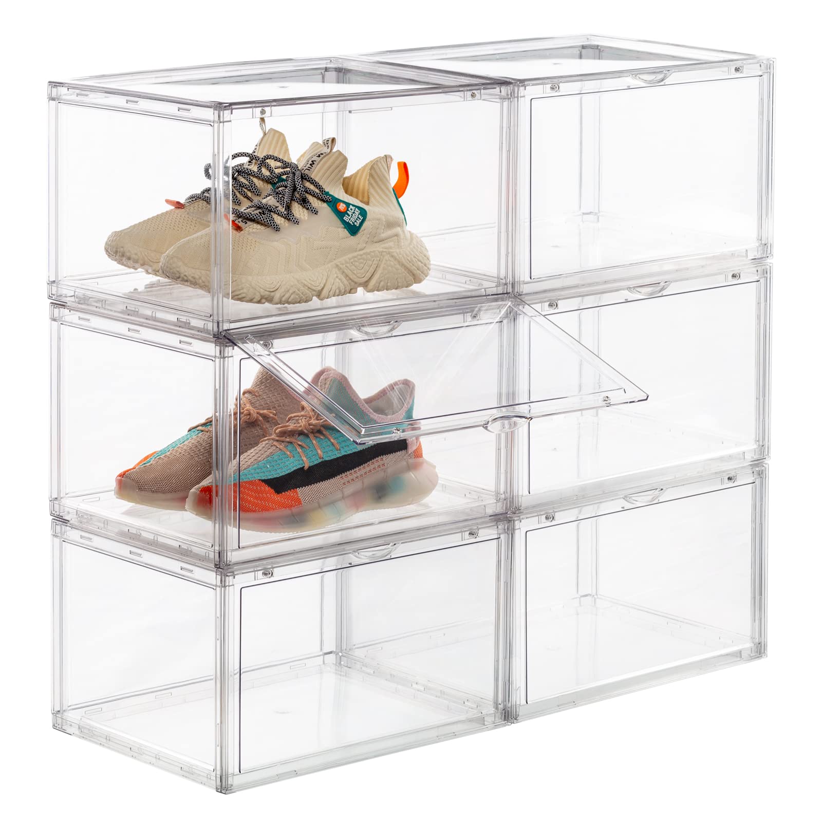 Amazon｜八番屋 シューズボックス クリア 透明 スニーカーボックス